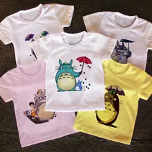 Nowe lato 2021 Anime mój sąsiad druk Totoro koszulki dla dzieci chłopcy dziewczyna dzieci ubrania Casual Baby Tees topy dla dziewczynek t-shirty tanie tanio Modalne CN (pochodzenie) W wieku 0-6m 7-12m 13-24m 25-36m 4-6y 7-12y 12 + y Damsko-męskie Drukuj REGULAR Z okrągłym kołnierzykiem