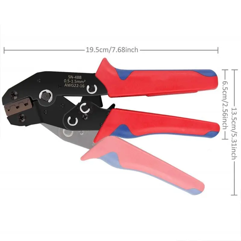 

48B Crimping Plier Set With 600Pcs Insert Spring Terminal Cold Compression Pincers Wire Connector Crimper Boxed Kit