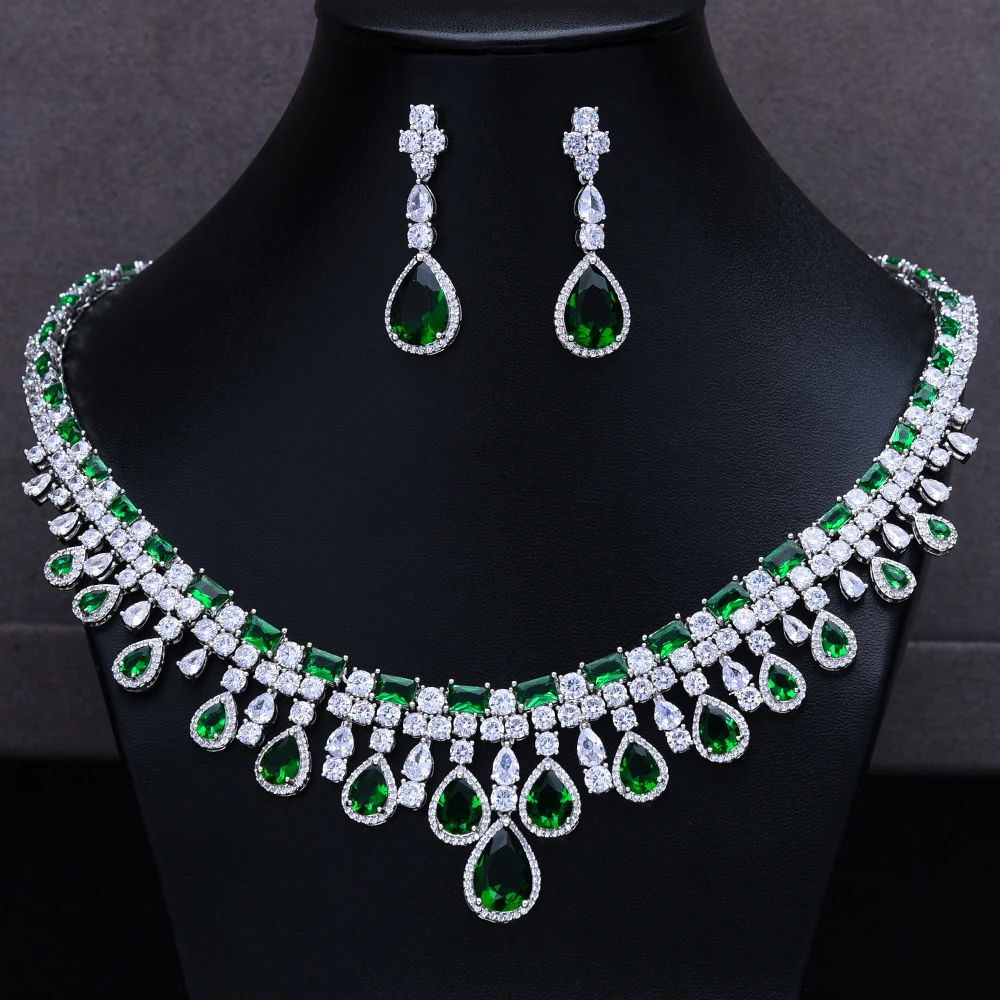 

GODKI Tassel Drop Necklace Earring Set Jewelry Sets For Women Wedding Luxury Full Cubic Zircon Dubai Bridal Jewelry Set 2020