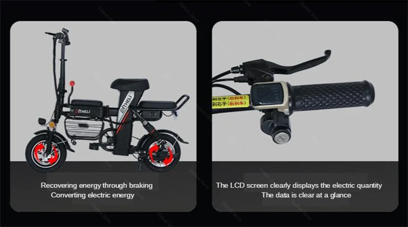 New Foldable Electric Scooter Electric Bicycles 12 Inch Parent-child 350W 48V Mini Electric Bike With Four Suspension System (15)