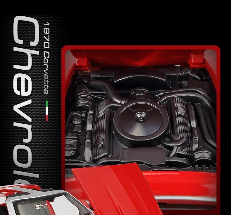 Maisto 1:24 1970 Corvette Alloy die-cast static car model manufacturer authorized collection gift toy tool Maisto 1:24 1970 Corvette Alloy die-cast static car model manufacturer authorized collection gift toy tool
