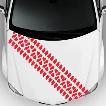 

Washable Red Black White Blue Yellow Dark Gray Tire Tread Decal Truck Graphic Sticker For Jeep Convertible Body