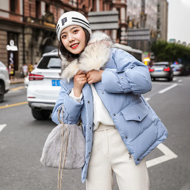 

2019 New Style Winter Cotton-padded Clothes Women's Short Korean-style down Jacket Cotton-padded Clothes Loose-Fit Bread fu da F