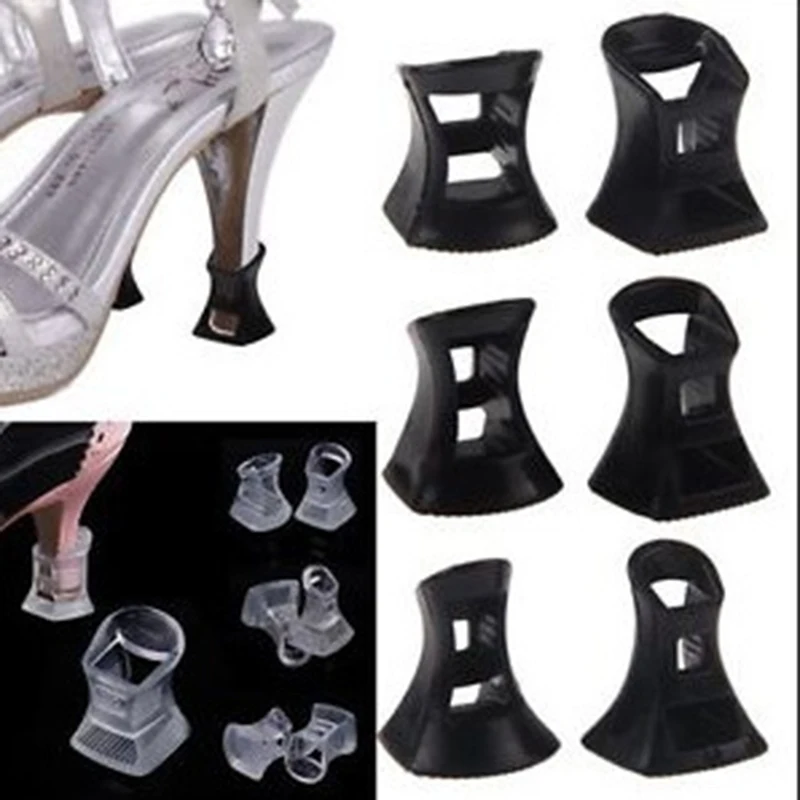 

5 Pairs High Heel Protectors Latin Stiletto Dancing Covers Heel Stoppers Antislip Silicone High Heeler For Wedding Favor Soft