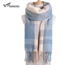 [VIANOSI] роскошный зимний шарф в клетку, Женский тёплый платок, шарфы, модные шарфы на каждый день, кашемировые шарфы