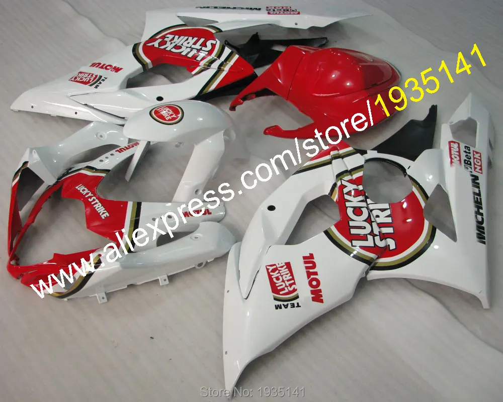 Для Suzuki GSX-R1000 K5 2005 2006 GSXR1000 05 06 GSX-R 1000 Красные Белые неоригинальный обтекатель на мотоцикл комплект(литья под давлением