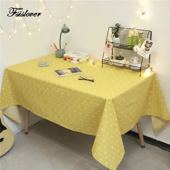 

FSISLOVER Cotton Waterproof Table Cloth ins Nordic Linen Tablecloth Rectangular Dining Table Cover Tafelkleed mesa nappe