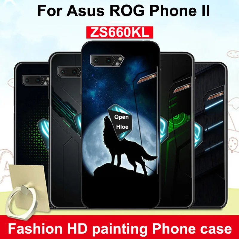 Для ASUS ROG Phone II чехол ROG2 горячий мультяшный игровой Узор Матовый Мягкий силиконовый чехол для телефона Чехлы для ASUS ROG Gaming Phone 2