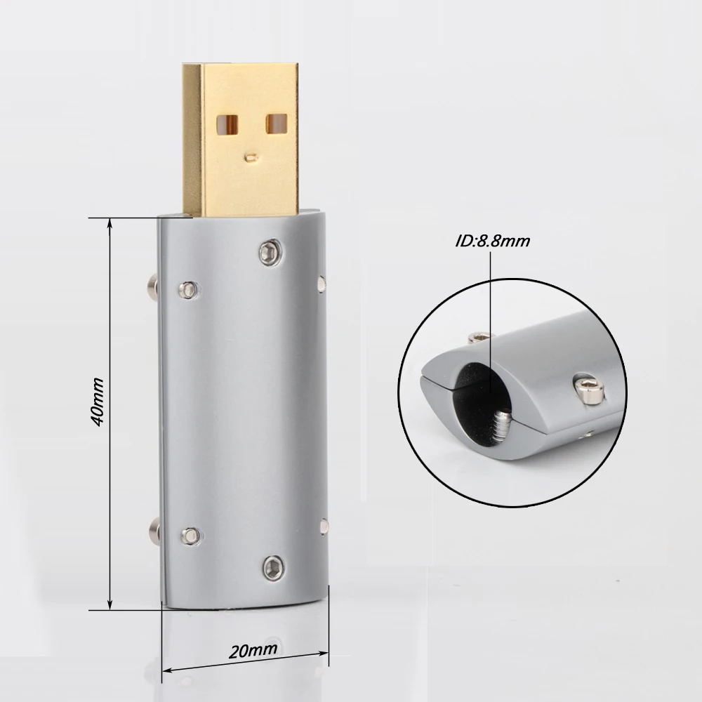 Monosaudio-banhado a Ouro Usb um Conector A50g B50g 24k Plugue Usb 2.0 Faça Você Mesmo Diy High-fi - Image 6