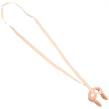

Beige Silicone Elastic Strap Dive Swimming Nose Clip Protector