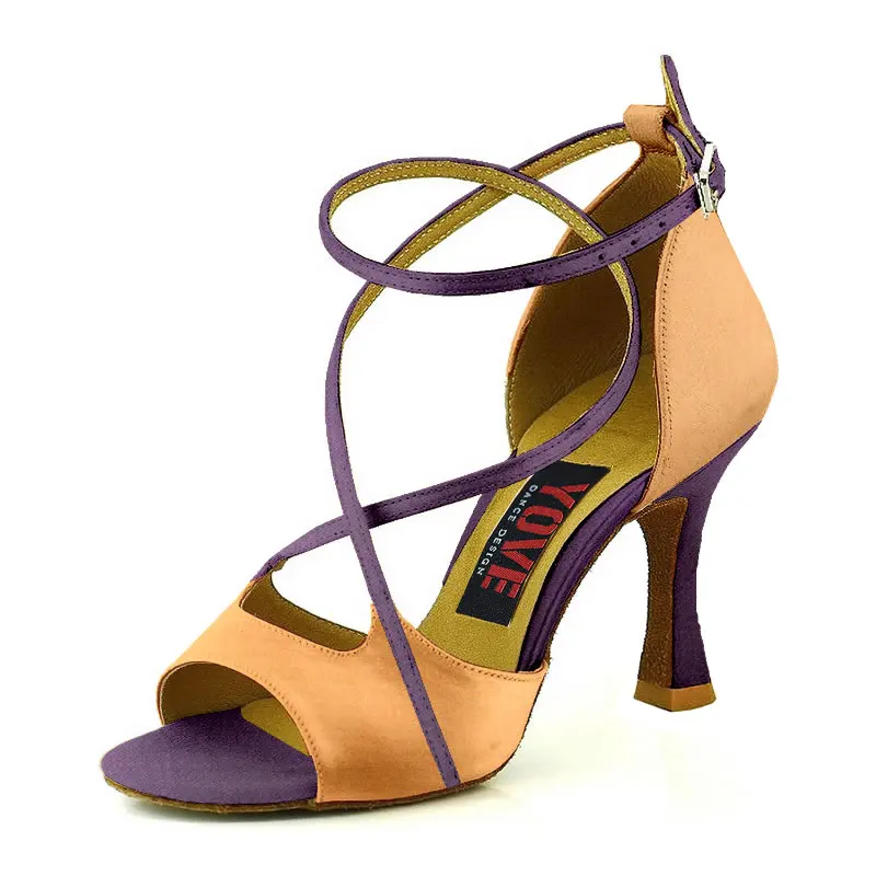 YOVE стиль w121-70 танцевальная обувь Bachata/Salsa/Kizomba Женская танцевальная обувь - Цвет: 7