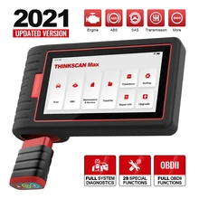 THINKCAR 2021 Full New THINKSCAN MAX Professional Car VIN Auto Scanner All System Active Test ECU Coding 28 Reset OBD2 Code Read