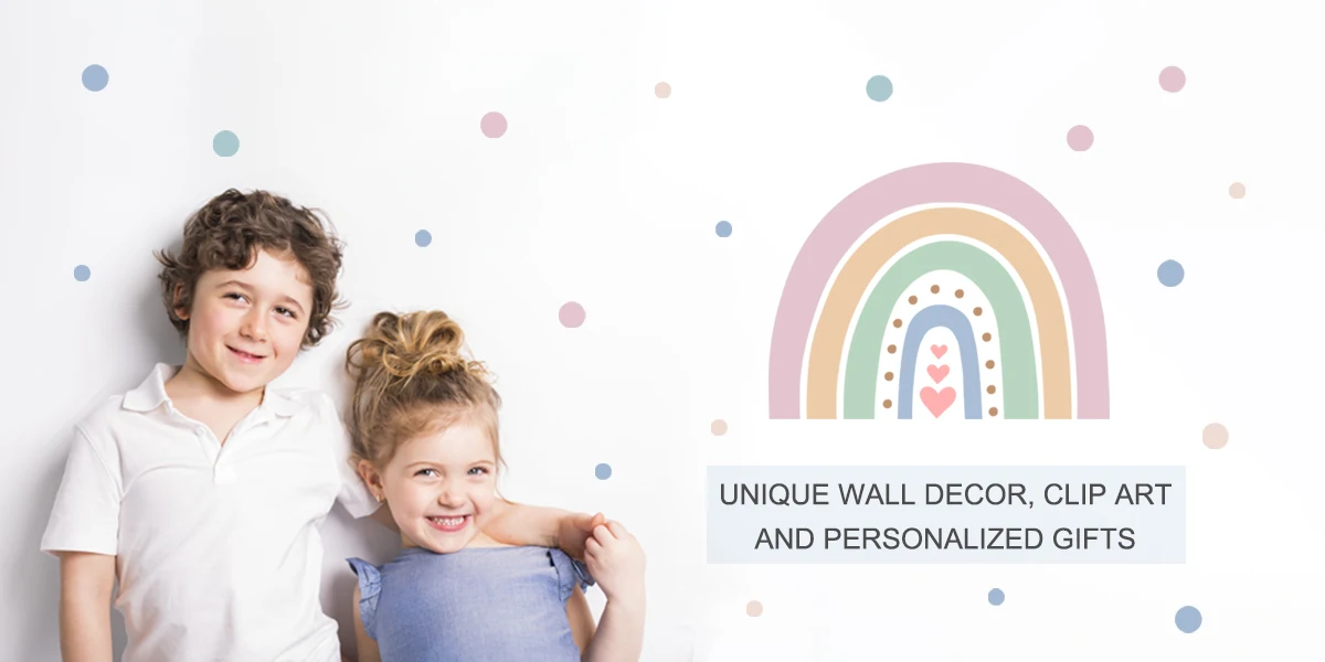 Sticker mural animaux et étoiles pour enfants | Sticker mural chambre d'enfant babydecor.myshopify.com