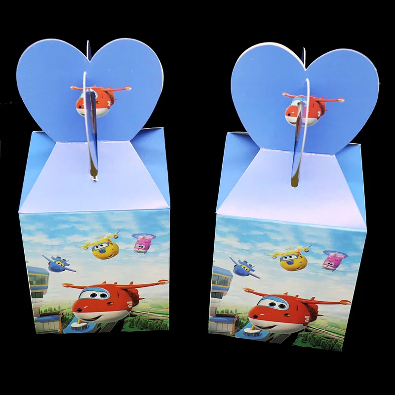 

6pcs/lot Super Wings theme gift boxes birthday party decorations Super Wings party supplies Super Wings theme candy boxes