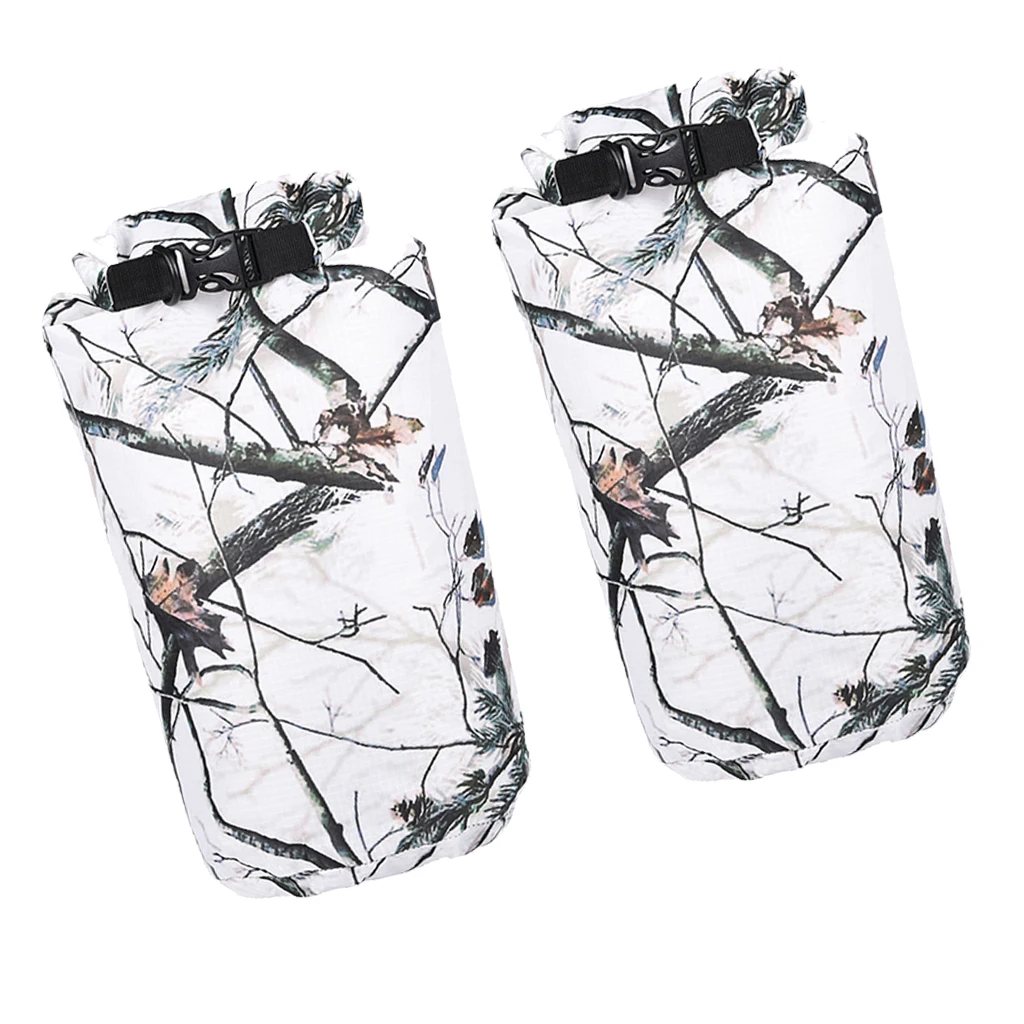 Pack Of 2 8+15L Waterproof Dry Bag Snow Camouflage For Kayak Camping Rafting
