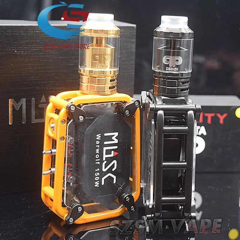 

SUB TWO warwolf 150w Electronic Cigarette Kit with QP Designs Fatality M25 RTA tank 4ml/ 5ml 3500mAh battery vape mod Laser Box