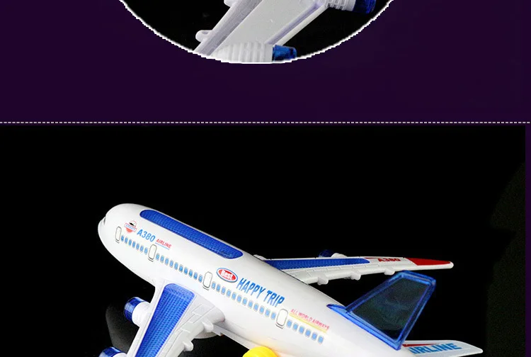 Airbus A380 модель самолета Электрический Универсальный светильник детский самолет горячая распродажа