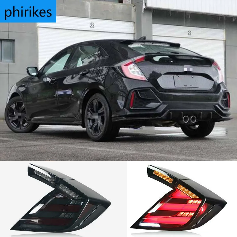 

Car Styling Taillight Tail lights For Honda Civic Type R 10th hatchback 2020 2021 DRL+ Dynamic Turn Signal + Reverse + Brake LED