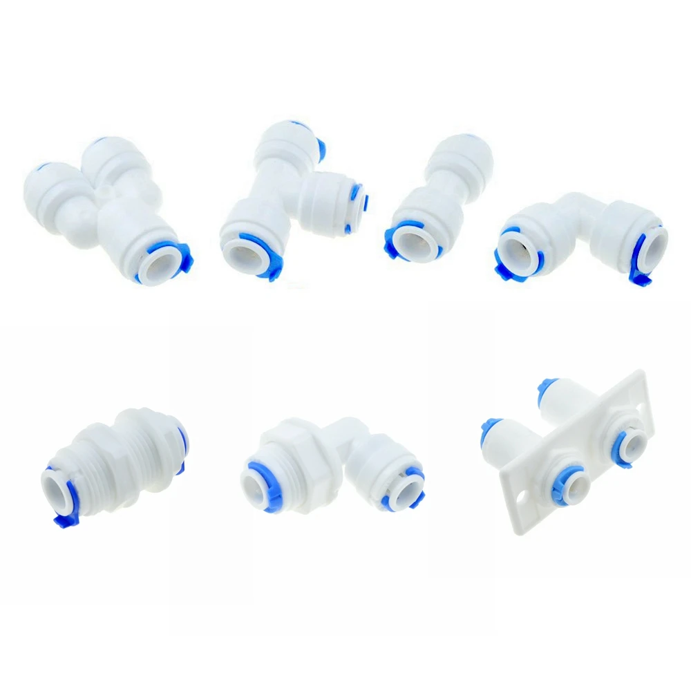 Pack of 5 PureSec RO Fittings Y Type 3//8 inch Tubing OD Use Two Way Water Line Splitter Quick Connect Tube Fittings Push to Connect Plastic Connectors for Water Filtration System