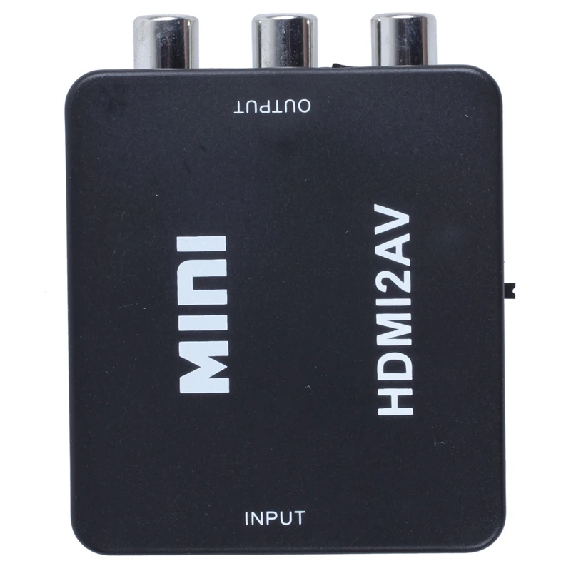 Мини HDMI к 3RCA CVBS композитный видео AV конвертер адаптер ТВ PS3 VHS VCR DVD черный|Кабели
