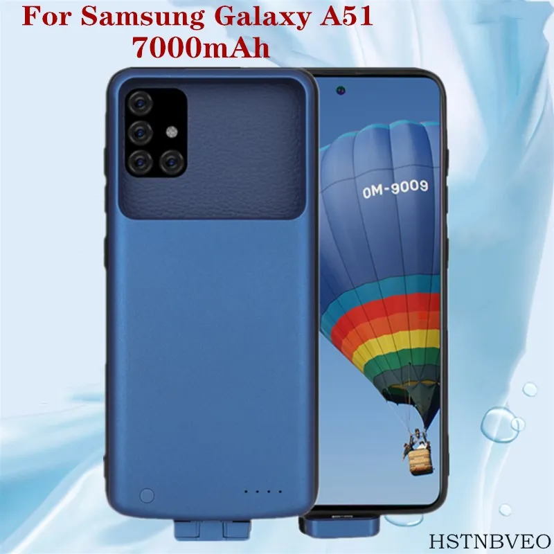 

HSTNBVEO 7000mAh External PowerBank Charging Cover Power Case for Samsung Galaxy A51 Battery Case Magnetic Battery Charger Cases