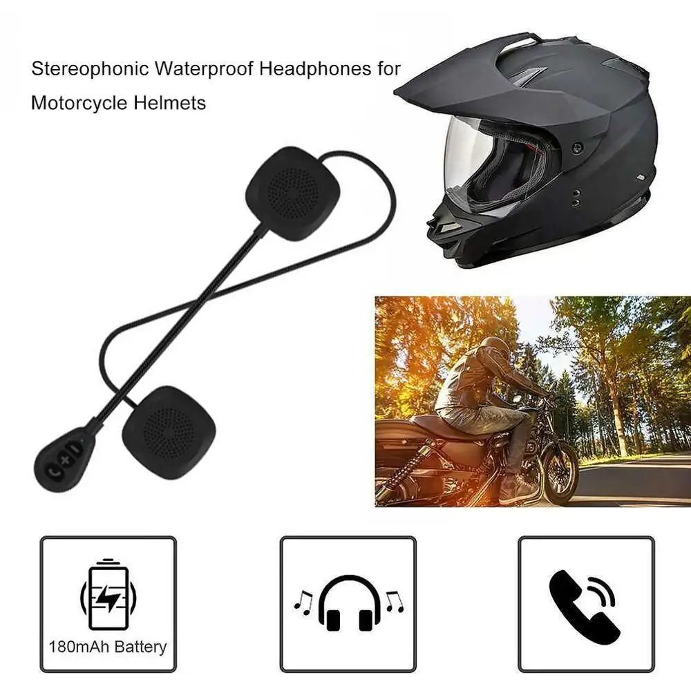 Гарнитура для мотоциклетного шлема, беспроводная, 5,0 MH05, для мотоциклетного шлема, динамик, наушники, громкая связь, вызов, стерео динамик, воспроизведение музыки