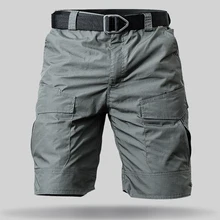 Летние свободные камуфляжные шорты-карго с карманами, для альпинизма, водонепроницаемые, хлопковые, для поездок по колено, короткие брюки