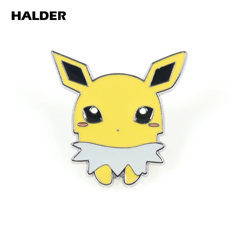 Аниме halder Pokemon Monsters Eevee Броши Одежда рюкзак шпильки сумочки значок украшения, аксессуары в подарок для детей для женщин и мужчин - Окраска металла: Thunders 1