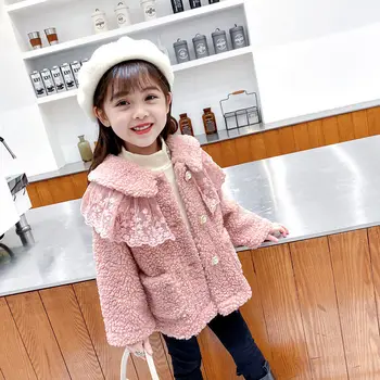 

2021 Autumn Winter Girl Jacket Thick Warm Kids Clothes Children Jacket For Baby Girls Outerwear Toddlers Fashion Outerwear D93
