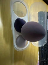 Juego de esponjas de maquillaje, esponjilla de látex saludable, suave, en húmedo y seco, herramientas de maquillaje cónicas, caja de plástico exquisita, 3 /4 Uds.
