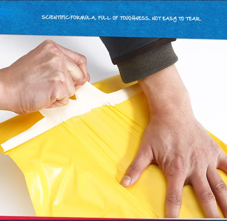 HARDIRON 50/100PCS Yellow Envelope Pouch Courier Transport Bag Polyethylene Plastic Waterproof Self-adhesive Supplies Bag