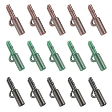 120 шт. рыболовные защелки и хвост резиновый соединитель безопасные свинцовые зажимы с хвостовыми резиновыми рукавами рыболовные клеммные снасти