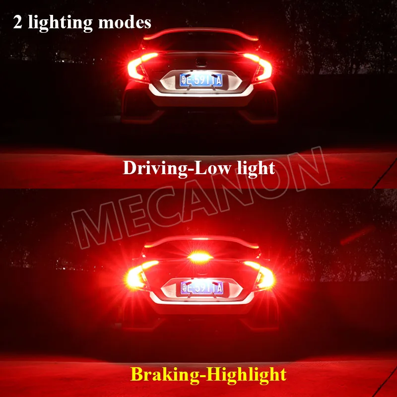 2 шт. Красная проблесковая 1156 BA15S 1157 BAY15D T25 3157 T20 7443 44SMD 3030 Автомобильный