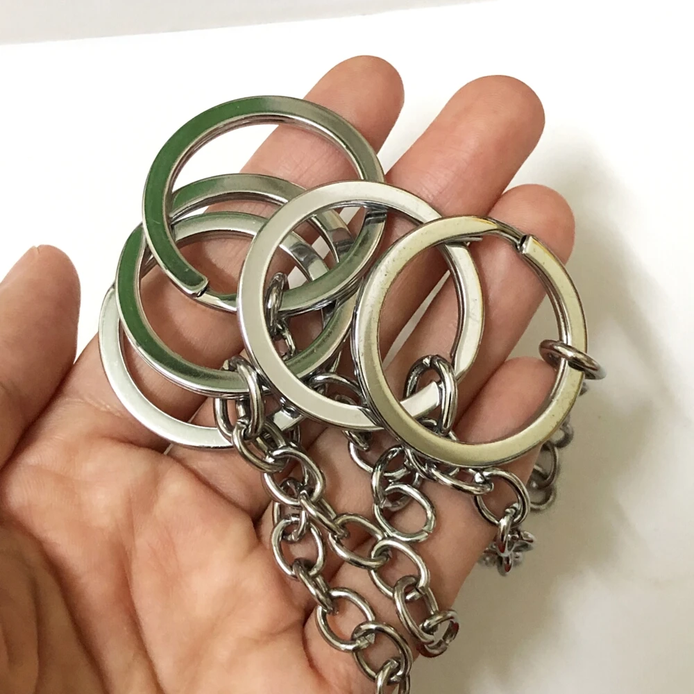 Key Chain Findings Components  Metal Split Keychain Ring Parts - 10pcs  Metal Ring - Aliexpress