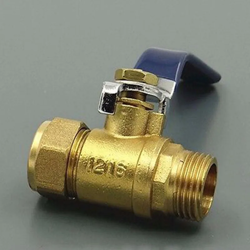 Латунный шаровой клапан Male 1/2 &quotBSP Thread Fit PEX PN 1 Mpa 143 PSI для воды газа масла|ball valve|brass