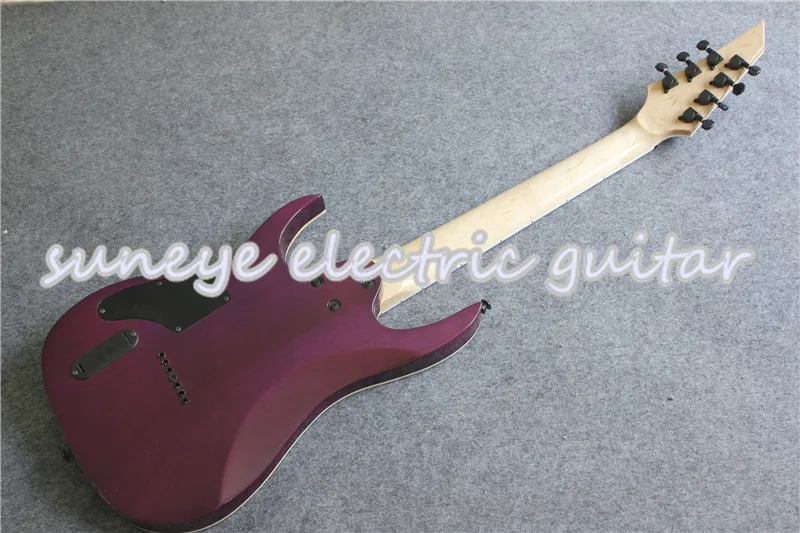 Suneye 7 струнная гитара электрическая фиолетовая стеганая отделка домкраты стиль гитарра электрогитара палисандр гриф на заказ Гитарный комплект