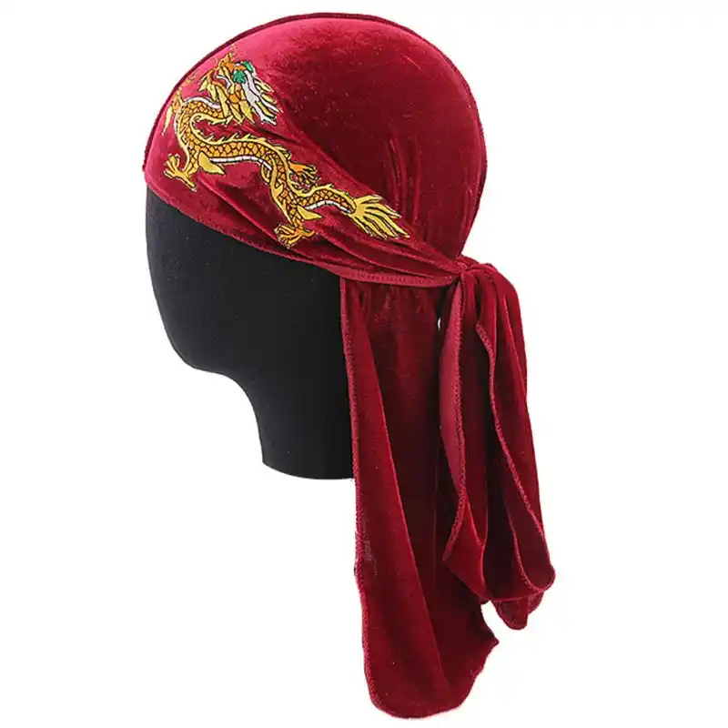 unisex winter velvet turban hat traditional chinese
