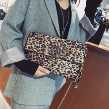 Burminsa клатч-конверт с леопардовым принтом для женщин, винтажные матовые вечерние женские сумки на цепочке, сумки-мессенджеры на плечо