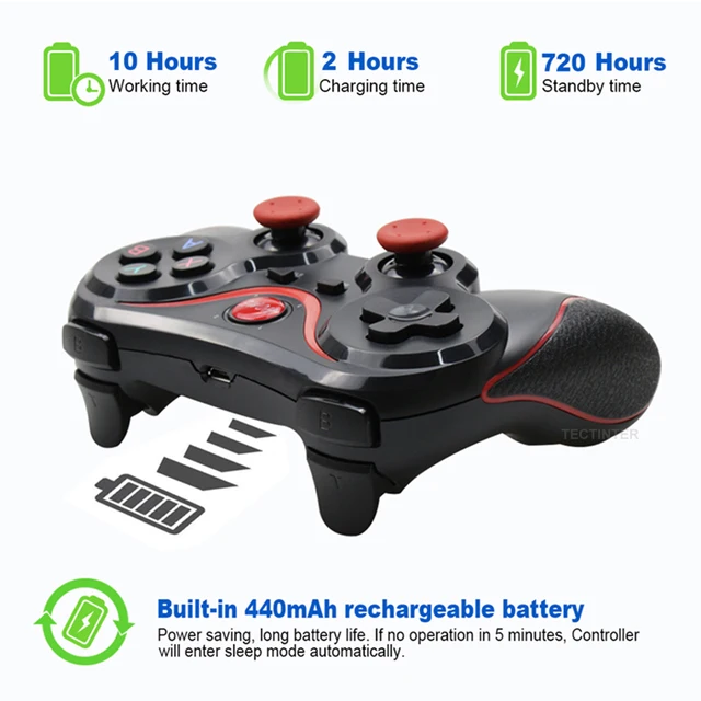 Wireless Joystick Gamepad Controller Support Bluetooth BT3.0 For Mobile Phone Tablet TV Box Holder 4