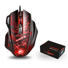 Universal Apedra A7 USB Optical Mouse 7 Button Programmable Computer Pc Wired Gaming Mice 3200DPI for Laptop Mice Gamer