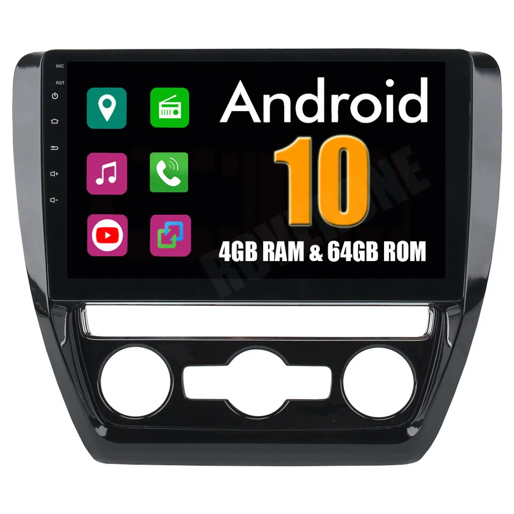 Автомагнитола для VW Jetta 2011-2015 Android 10 GPS стерео приемник медиацентр аудио видео