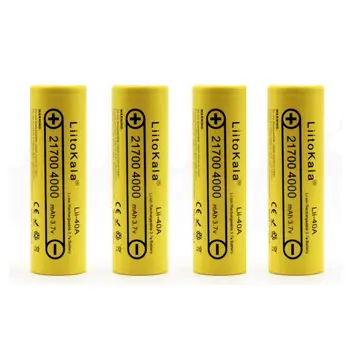 

4PCS LiitoKala Lii-40A 21700 Battery 4000mah 3.7V 40A Rechargeable Li-Ni Batteries for Flashlight Lamp Lantern Torch Accessory