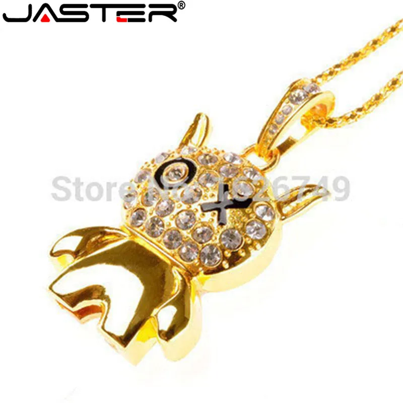 JASTER Кристалл Кошка USB флеш-накопитель ювелирные изделия Металл Китти USB флешка Флешка 4 ГБ 8 ГБ 16 ГБ 32 ГБ 64 ГБ 128 Гб памяти диск мини брелок