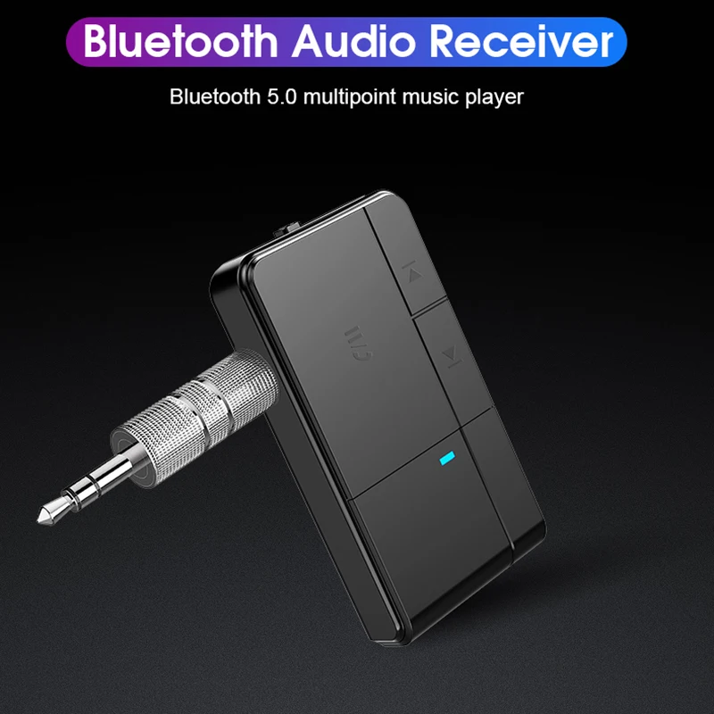 

Car Bluetooth 5.0 Receiver 3.5mm Jack Earphone Wireless Adapter Bluetooth Aux Audio Music Receiver For car stereo