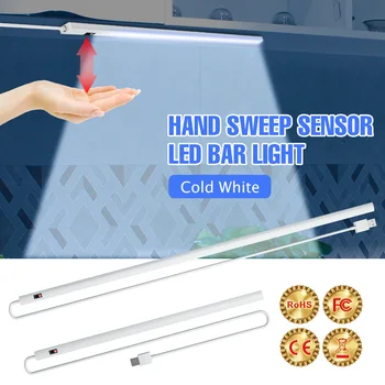 

20/30/40/50cm PIR LED Light Tube Hand Sweep Under Cabinet Lamp Smart Sensor Wall Lights 5V USB Kitchen Closet Night Lamp 2835SMD