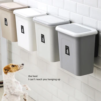

Waste Bins 3 Color Food Garbage Can Combination Hanging Trash Can Hanging Kitchen Garbage Can Sink Hanging Dustbin With Cover