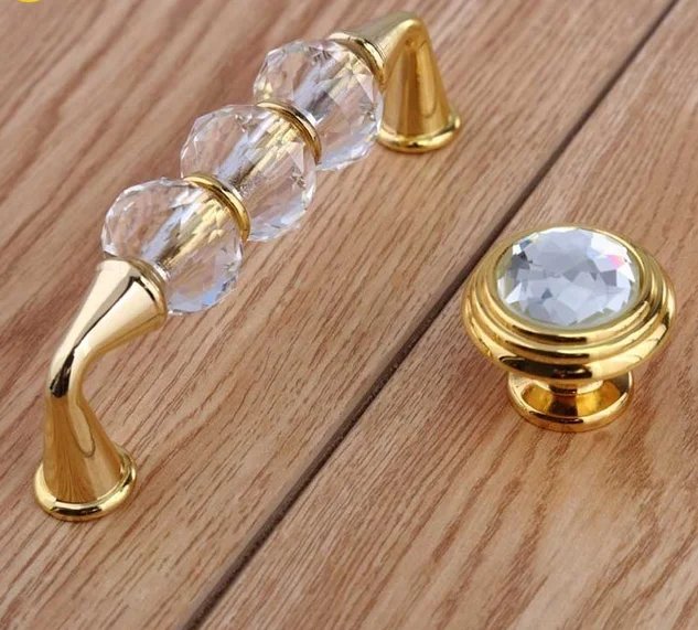 96 мм модные роскошные стеклянные Хрустальные Ручки для шкафа дверных ручек