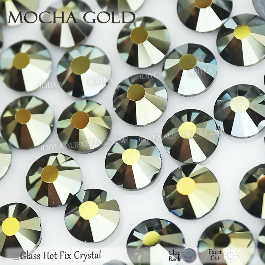 Мокко золотые стены искусственные камни горячей фиксации с плоской задней