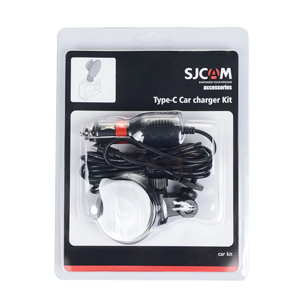 SJCAM SJ8 автомобильные комплекты автомобильное зарядное устройство и крепление с разъемом type-C для SJ8 Pro 4 к экшн-камеры с присоской держатель в