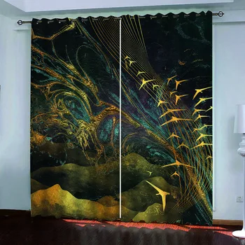 

custom windows 2020 curtains Creative stereo curtains for living room bedroom Blackout curtains cortinas cocina